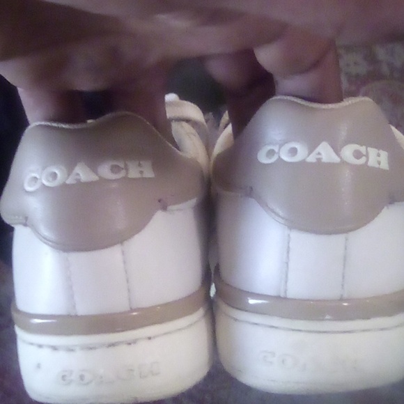 Coach sneakers size 5.1/2 tan and brown,carefully worn leather - Picture 1 of 5